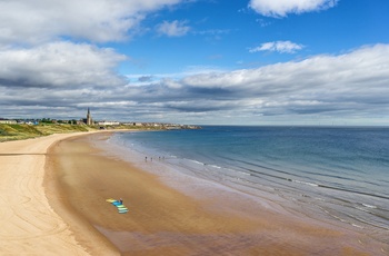 Tynemouth Longlands strand tæt på Newcastle, Nordengland