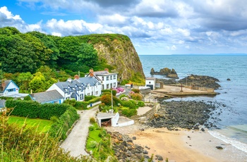 Nordirland - Portbradden en lille by ved Ballintoy på Coastal Causeway Route