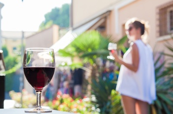 Vinsmagning på vingård i Bardolino området nær Gardasøen