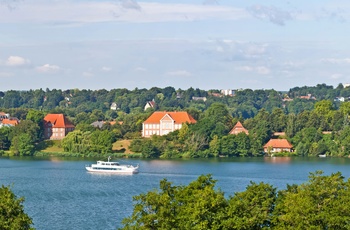 Udsigt til Ratezburg i Slesvig-Holsten, Nordtyskland