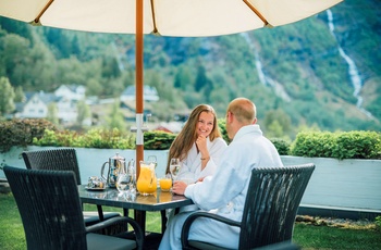 Morgenmad på Hotel Union i Geiranger, Norge