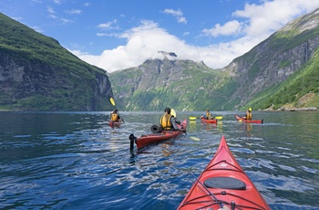 På kajaktur i de norske fjorde, Norge