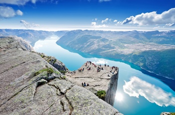 Udsigt til Preikestolen i Norge