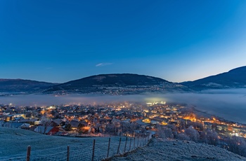 Udsigt til Voss om aftenen, Norge