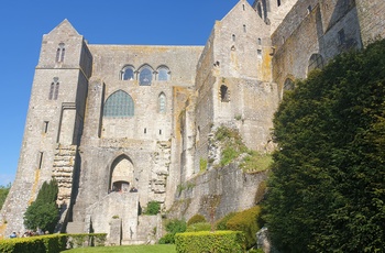 Kloster på Mont Saint-Michel i Normandiet, Frankrig