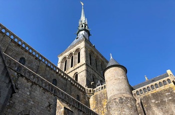 Klostertårnet på Mont Saint-Michel i Normandiet, Frankrig