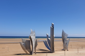 Les Braves til minde om d-dagen på Omaha Beach i Normandiet, Frankrig