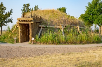 MHA Earthlodge Village ved New Town i North Dakota 