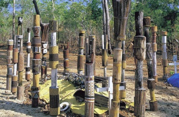 Gravsted for aborigierne på Tiwi Island - Nirthern Territory i Australien
