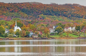 Byen Annapolis Royal om efteråret, Nova Scotia i Canada