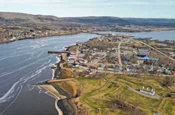 Annapolis Royal ligger ud til Annapolis-floden, Nova Scotia i Canada