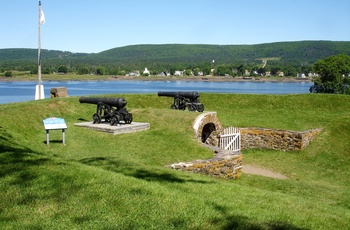 Fort Anne National Historic Site ved byen Annapolis Royal, Nova Scotia i Canada