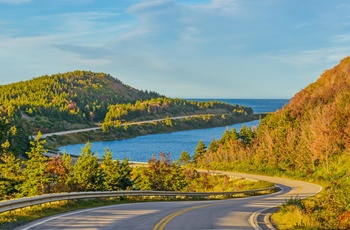 Den sceniske vej Cabot Trail på Cape Breton Island i Nova Scotia, Canada