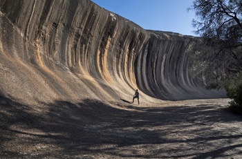 Udsigt fra Wave Rock - en 15 meter høj bølge i granit - Western Australia - Foto: P. Hauerbach/ FDM