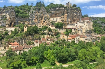 Middelalderbyen Rocamadour i Occitaine, det sydvestlige Frankrig