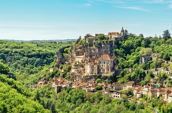 Middelalderbyen Rocamadour i Occitaine, det sydvestlige Frankrig