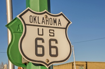 Route 66 skilt i Oklahoma - USA
