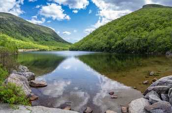 Profile Lake i Franconia Notch State Park i White Mountain State Park - New Hampshire