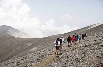 Gruppe på vandretur i Mount Olympus National Park - Grækenland