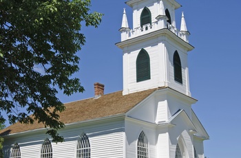 Gammel kirke i Upper Canada Village i Ontario - Canada