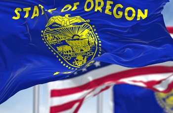 Oregon og Stars and Stripes flag