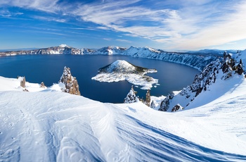 Crater Lake om vinteren, Oregon