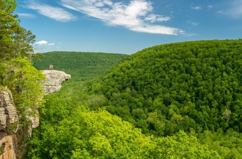 Udsigtspunkt i Ozark National Forest i Arkansas