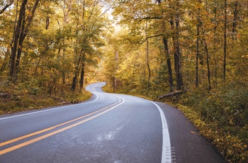 Pig Trail Scenic Byway gennem Ozark National Forest i Arkansas