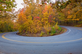 Pig Trail Scenic Byway gennem Ozark National Forest i Arkansas