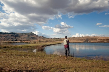 På fluefiskeri udenfor byen Dullstroom i Sydafrika