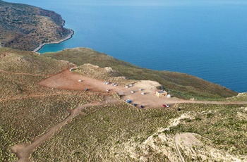 Parkeringsplads ved Balos-lagunen, Kreta - Grækenland