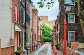 Elfreths Alley i Philadelphia, Pennsylvania i USA