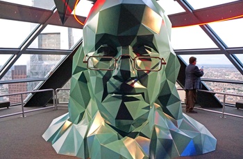 Benjamin Franklin møder dig på toppen af One Liberty Observation Deck i Philadelphia