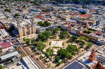 Luftfoto af Plaza Grande i Merida - Mexico