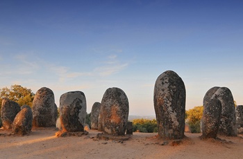 Almendres Cromlech, stendysser nær Evora i Portugal