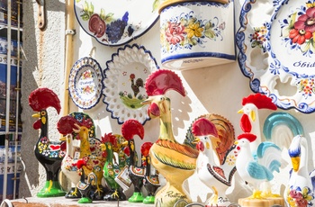 Souvenir set i middelalderbyen Obidos, Portugal