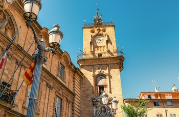 Den gamle bydel i Aix-en-Provence, Frankrig