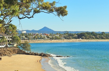 Sandstrand i Noosa Heads i Queensland - Australien