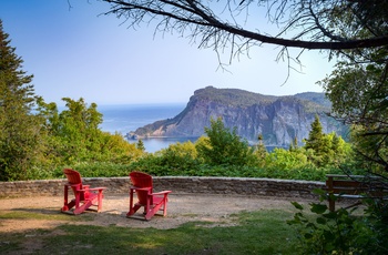 Udsigt mod Forillon National Park i Quebec i Canada