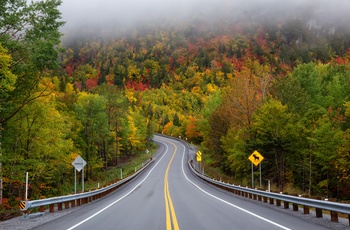 På vej gennem Forillon National Park i Quebec i Canada