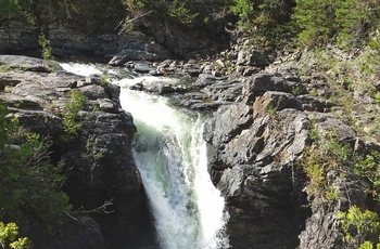 Sainte-Anne vandfaldet i Gaspésie National Park, Quebec i Canada