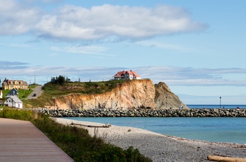 Percé på en sommerdag, Quebec i Canada