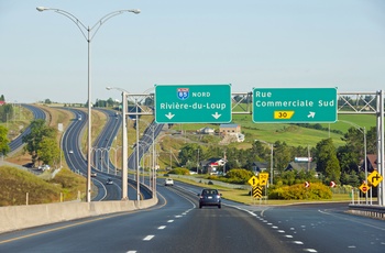 På vej mod Rivière-du-Loup, Quebec i Canada