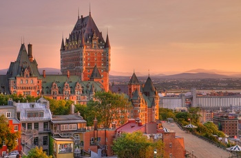 Chateau Frontenac hotellet i centrum af Quebec City, Canada