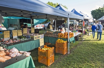 Marked med lokale fødevare i Atherton Tablelands, Queensland i Australien