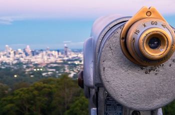 Udsigt fra Mount Coot-tha Lookout, Brisbane i Queensland