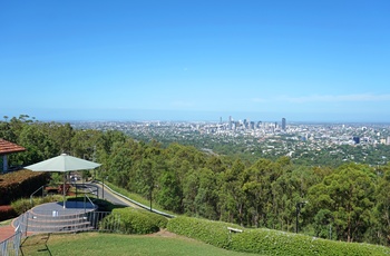 Udsigt fra Mount Coot-tha Lookout, Brisbane i Queensland