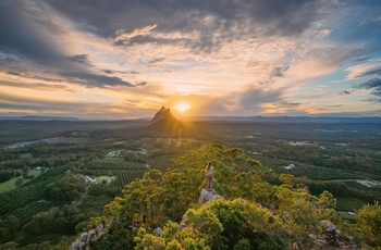 Glass House Mountains nær Sunshine Coast i Queensland, Australien