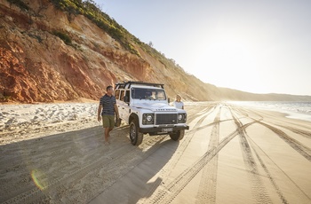 4wd på Rainbow Beach i Queensland 