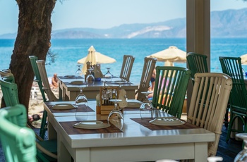 Restaurant med udsigt i Agios Nikolaos på Kreta